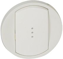 Лицевая панель Legrand Celiane для 1-кл. выключателя с подсветкой белый  картинка